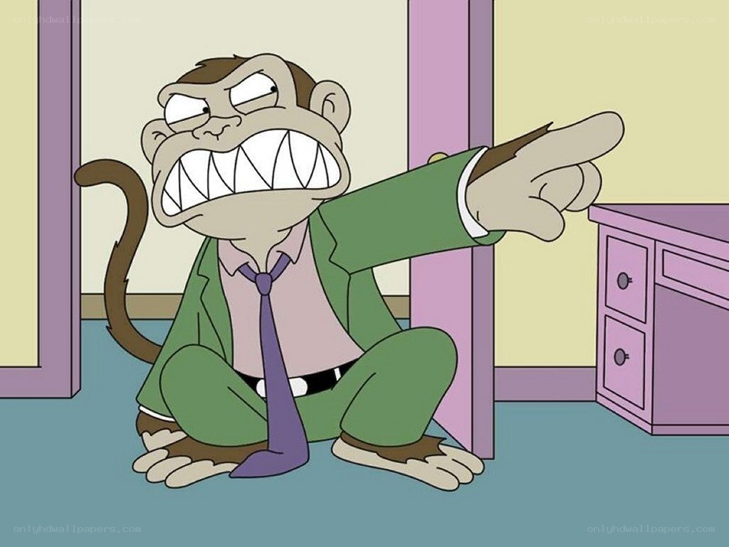 angry monkey pointing