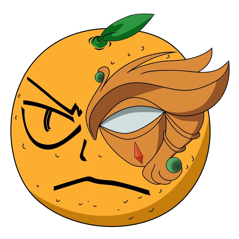 Angry Orange Character — Digital Art