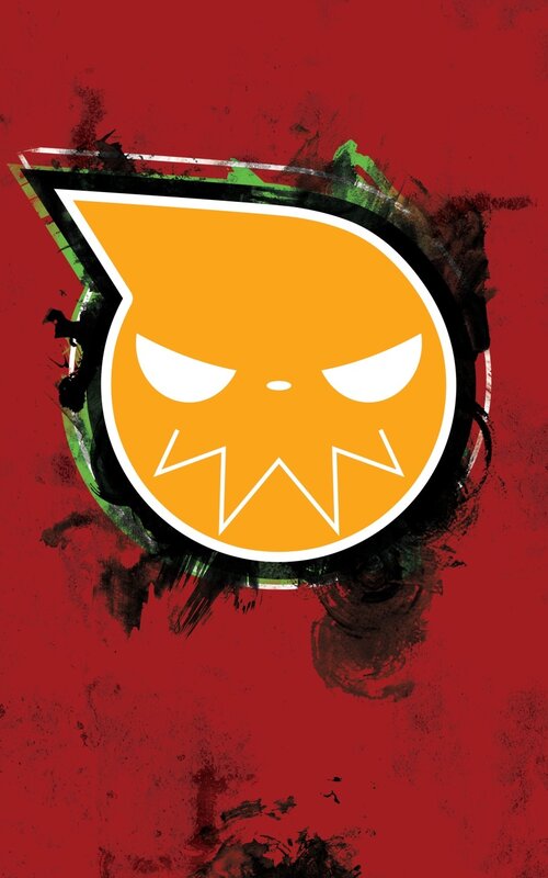 Angry orange character logo