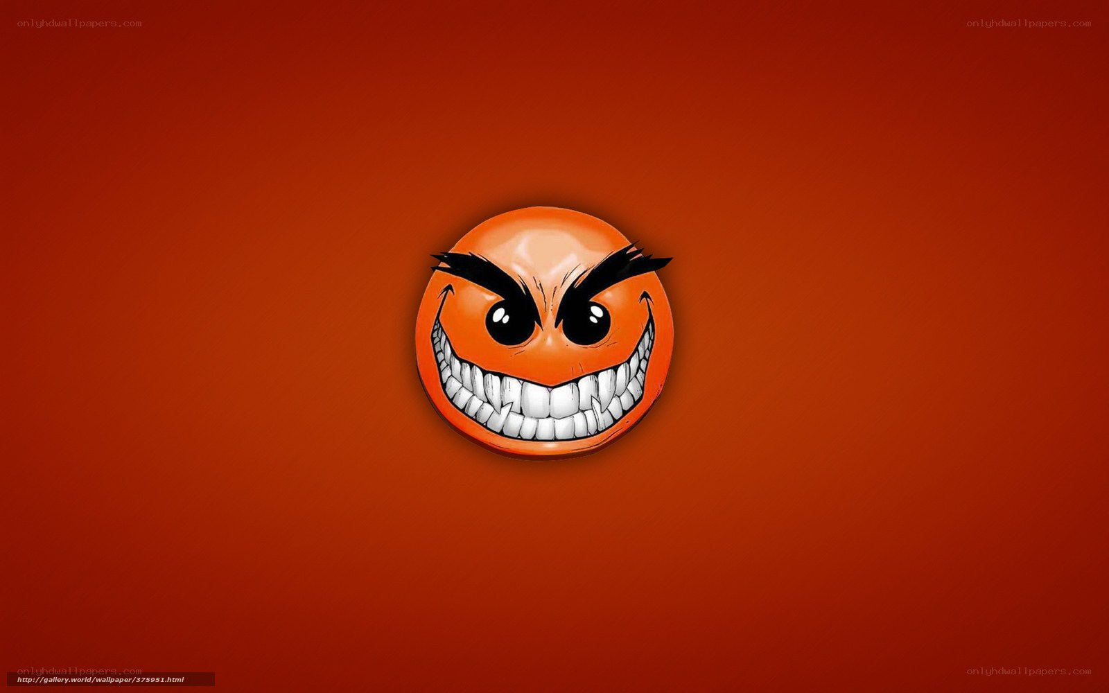 angry orange smiley face