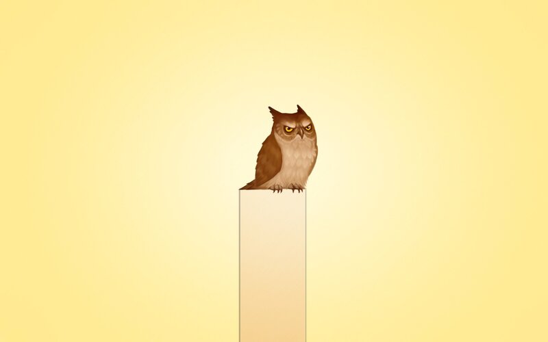 Angry Owl on Pedestal