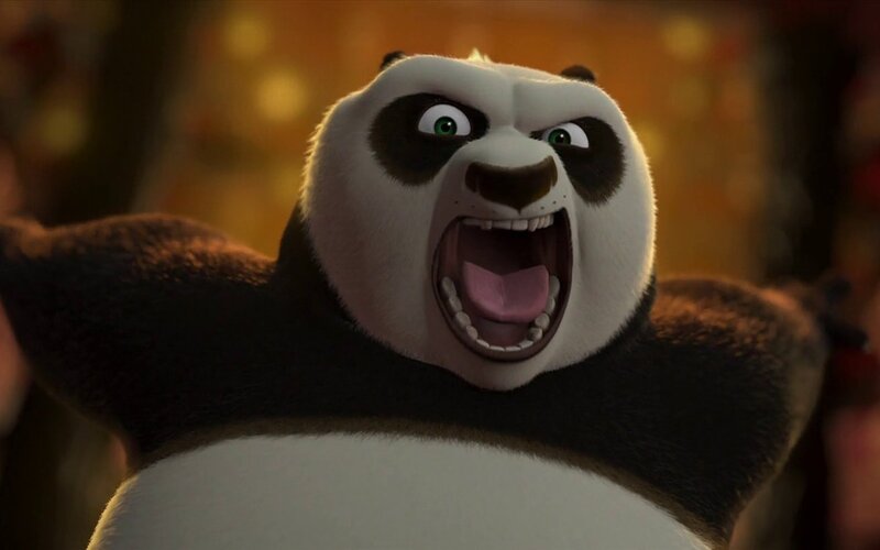 angry panda character