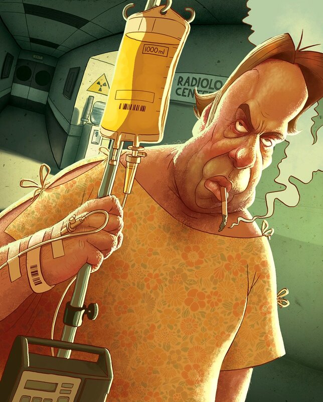 angry patient in hospital