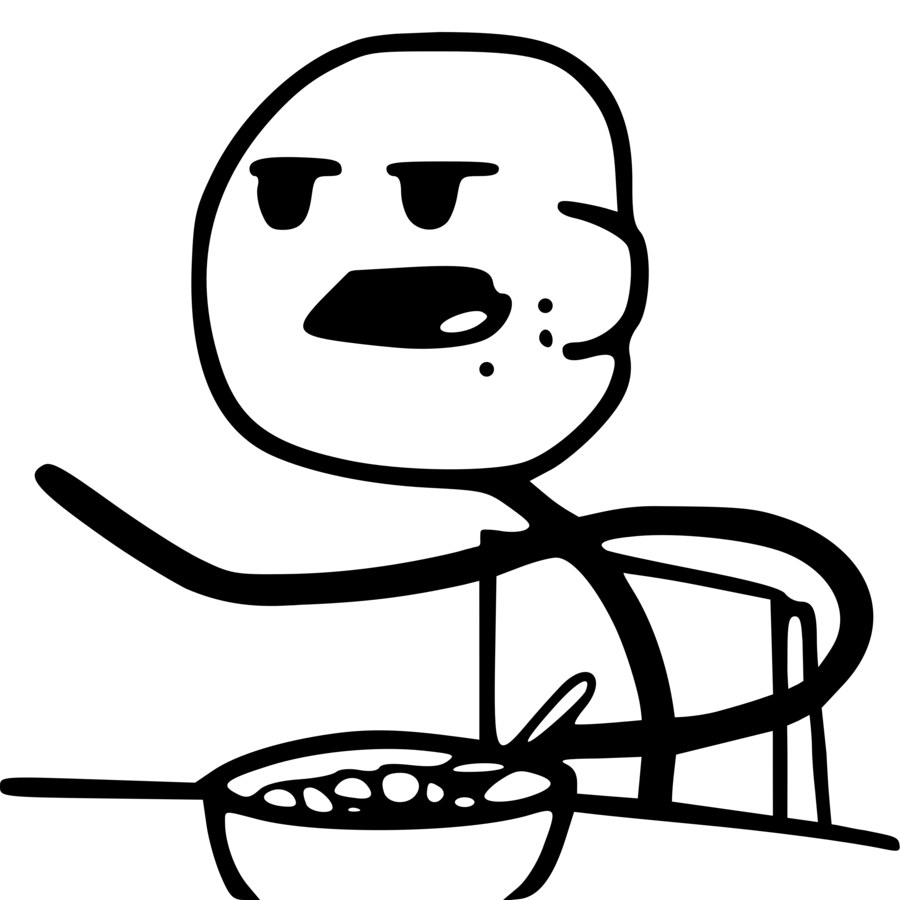 angry person eating cereal