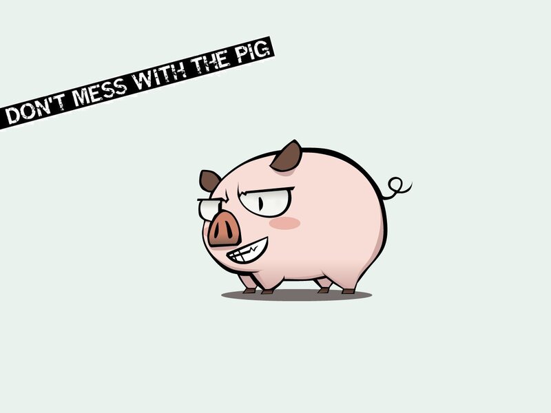 angry pig cartoon