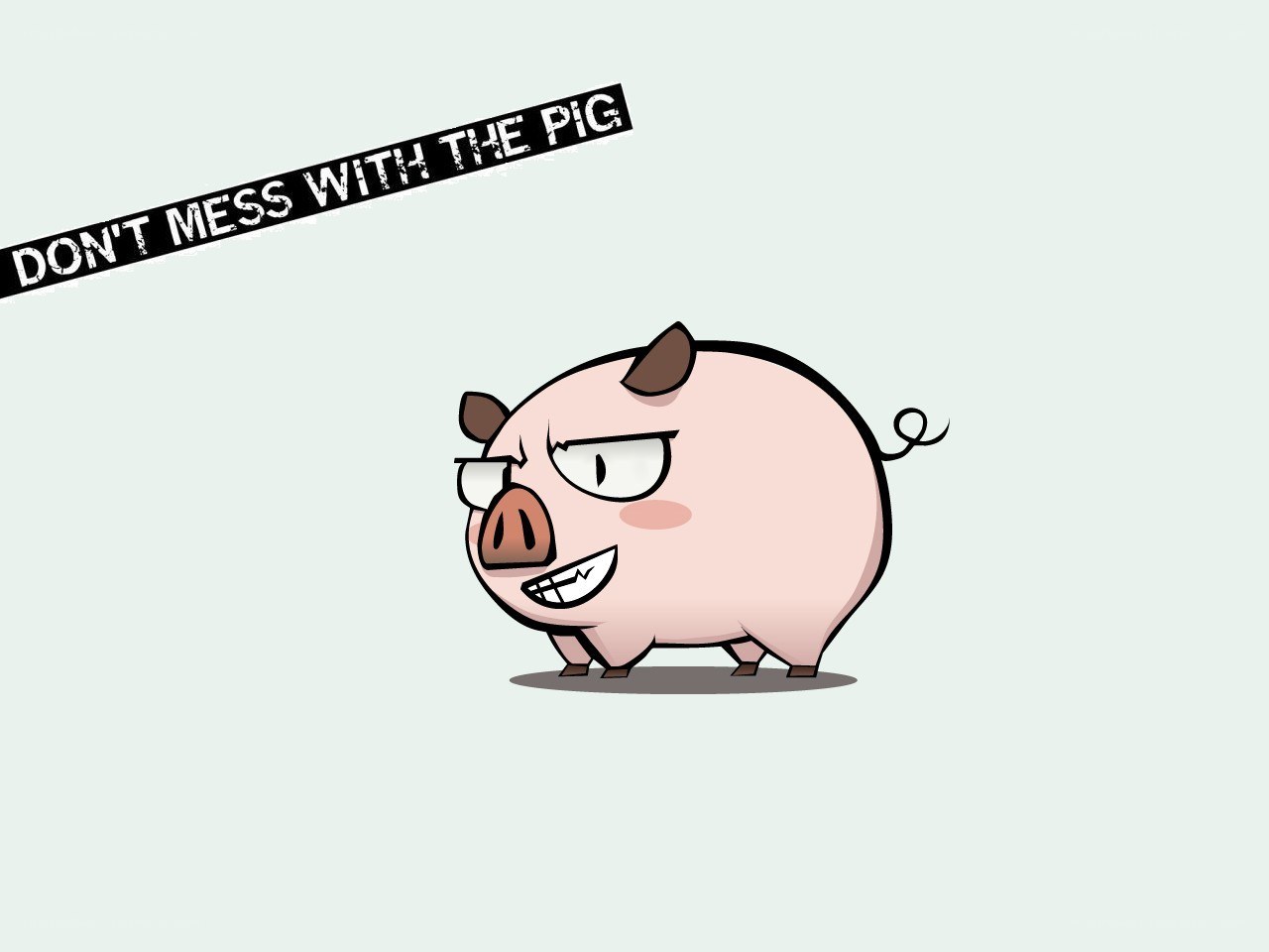 angry pig cartoon