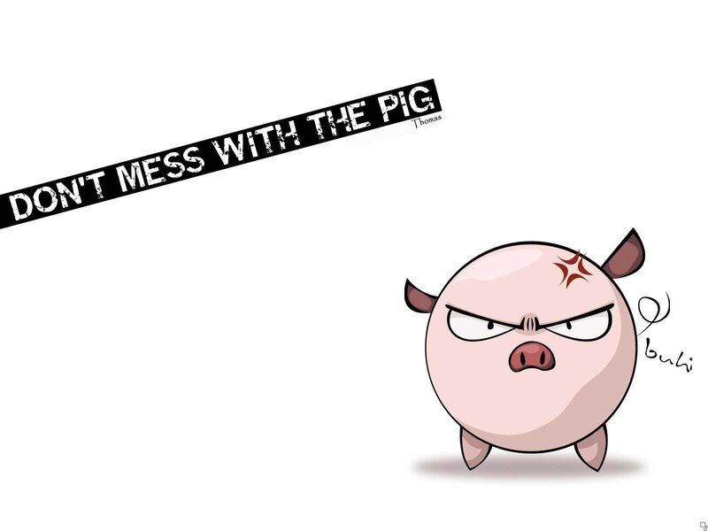 angry pig cartoon