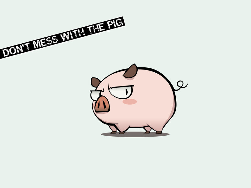 angry pig warning