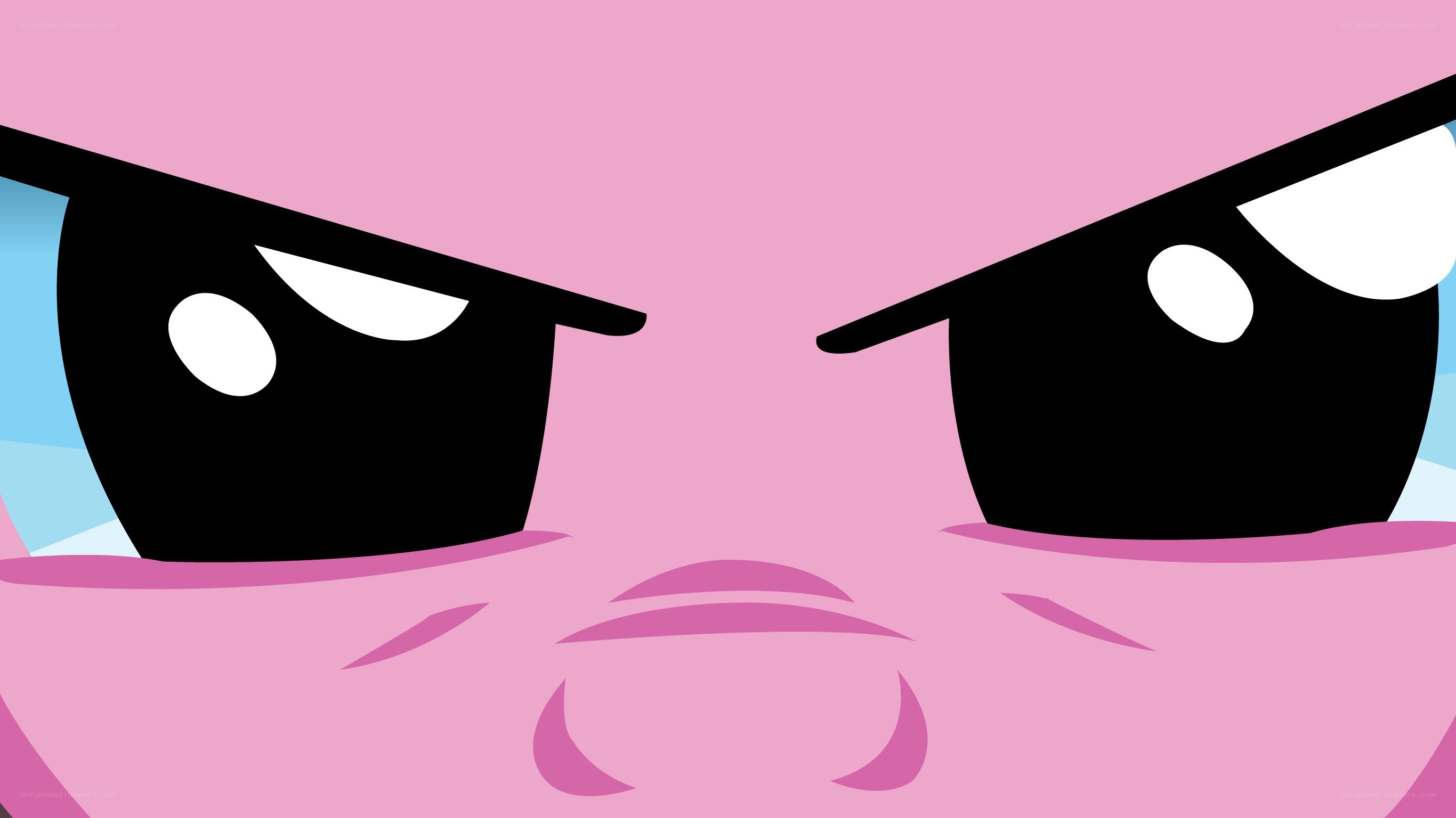 angry pink eyes