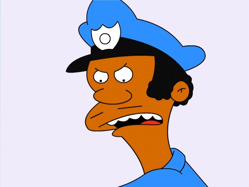 angry police officer cartoon