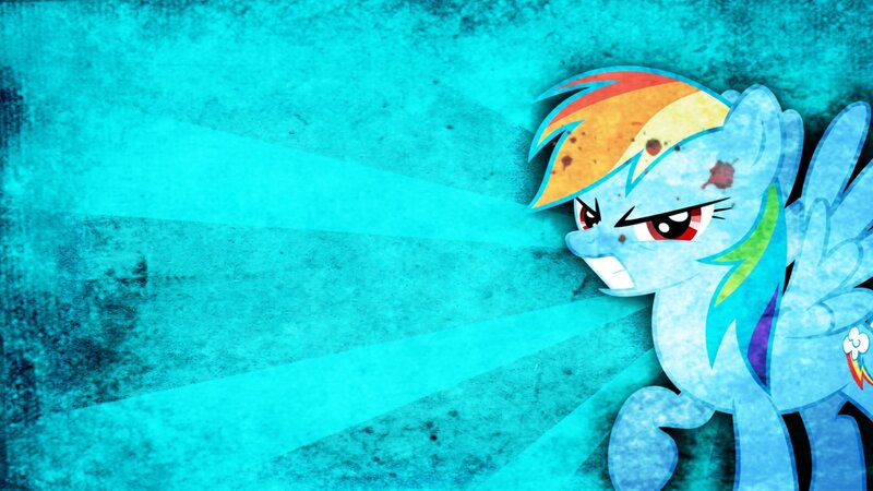 Angry Pony with Rainbow Mane