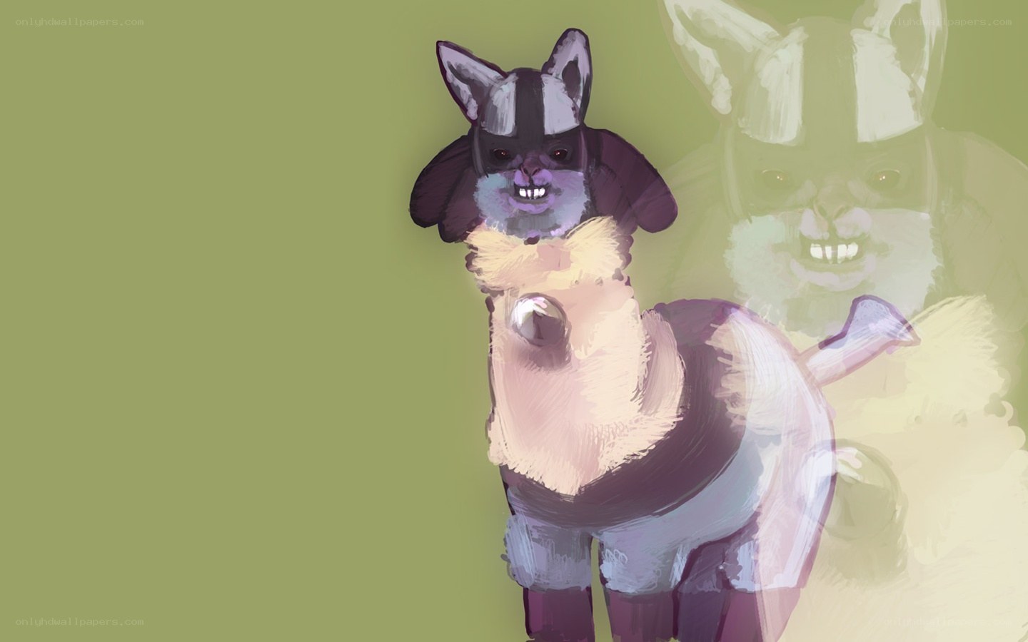 angry rabbit character