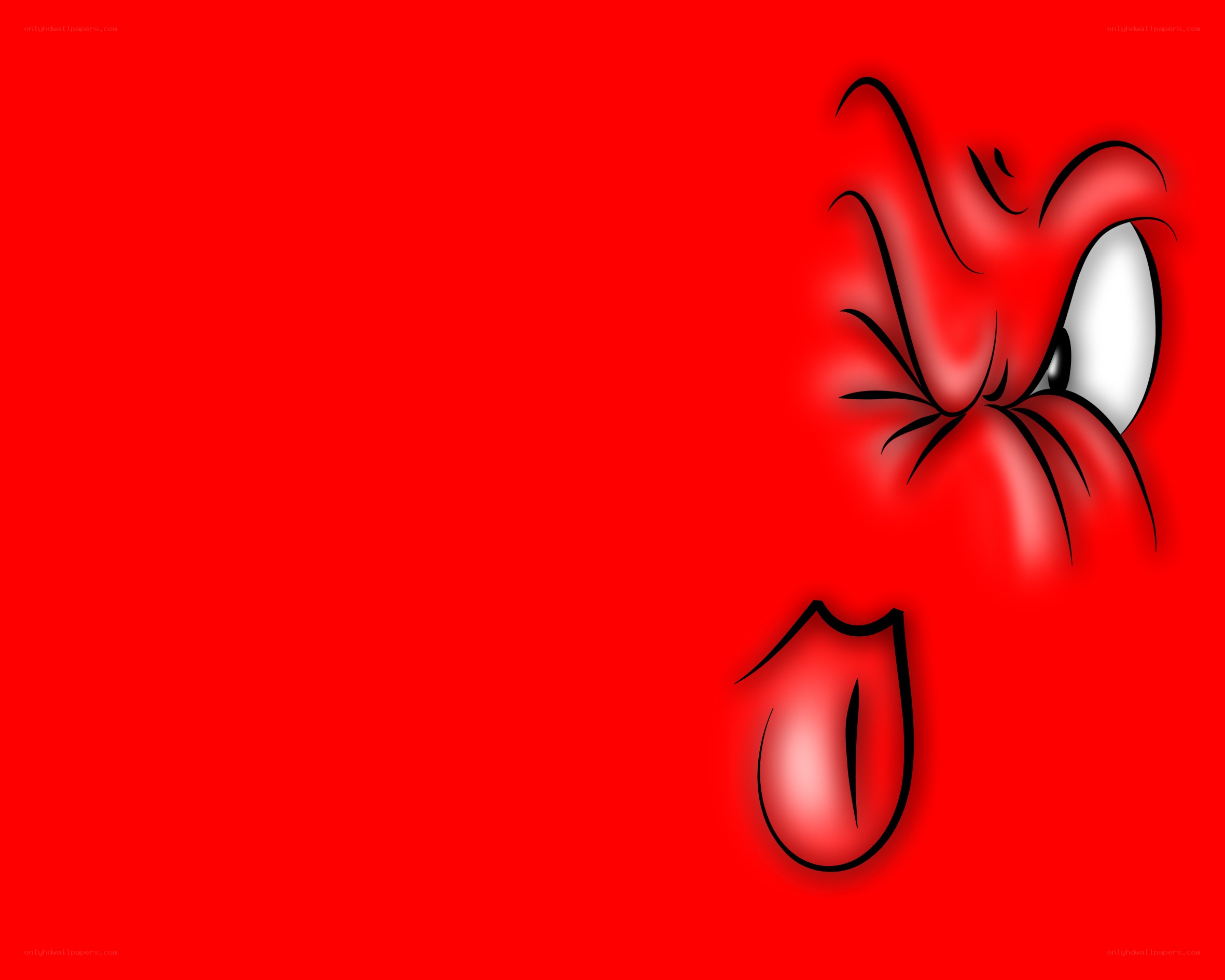 angry red cartoon face