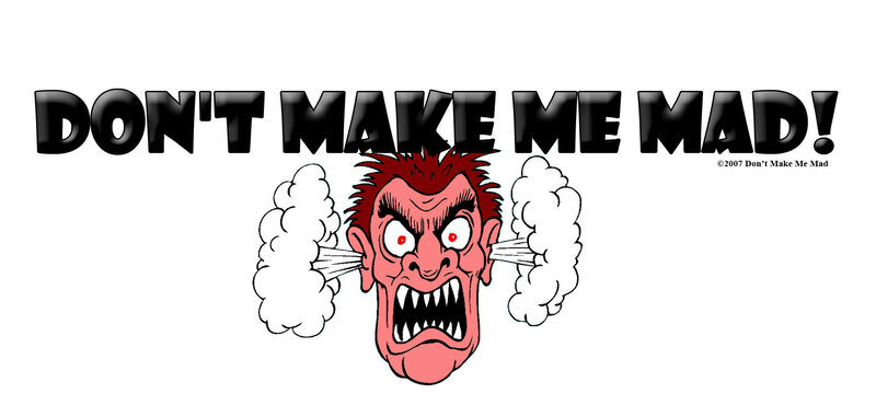 Angry Red Cartoon Head