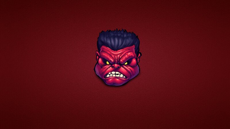 angry red character head