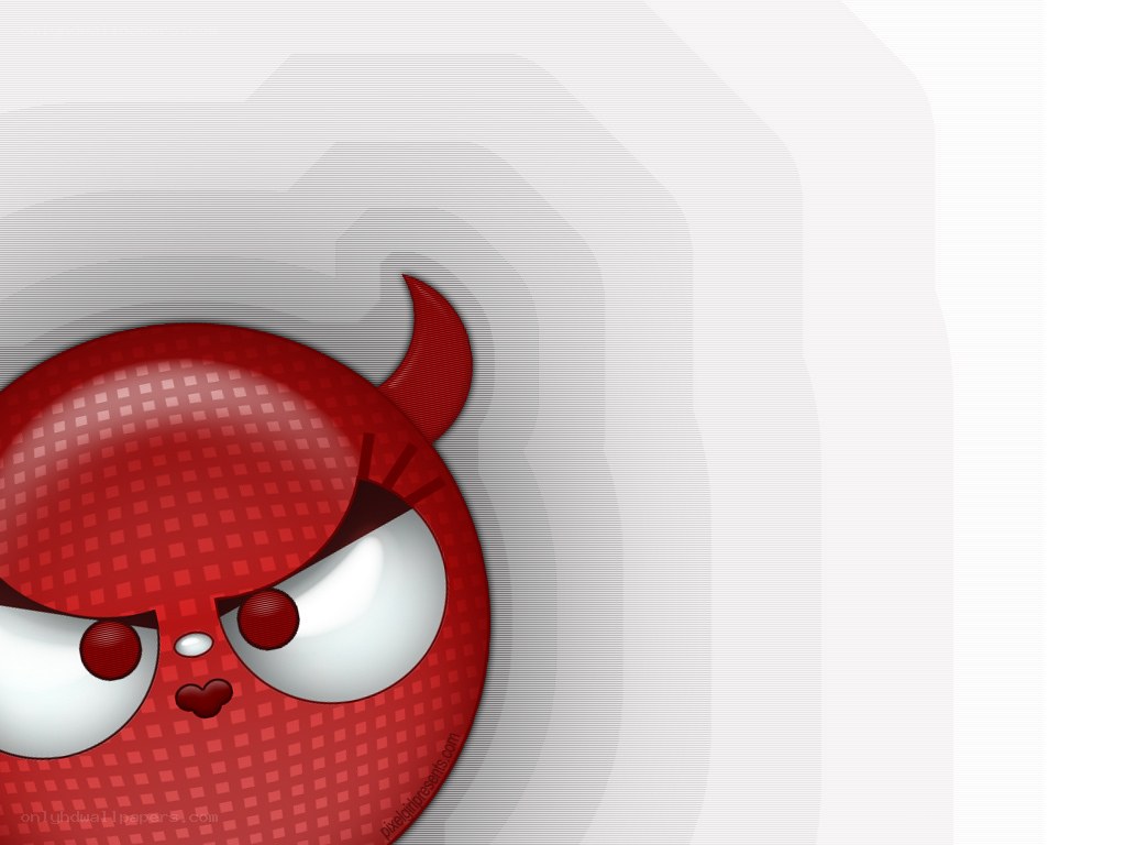angry red devil character