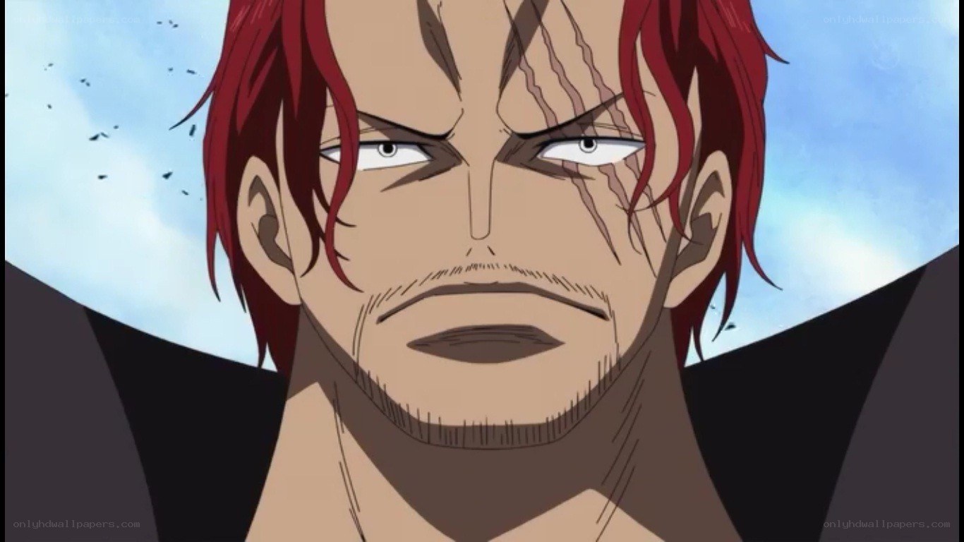 angry red-haired anime character