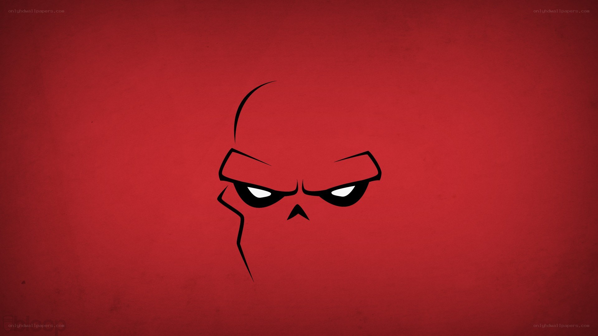 angry red skull face