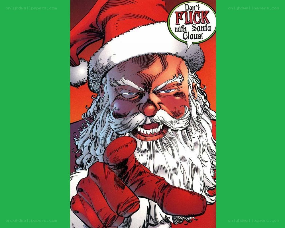 angry santa claus comic panel