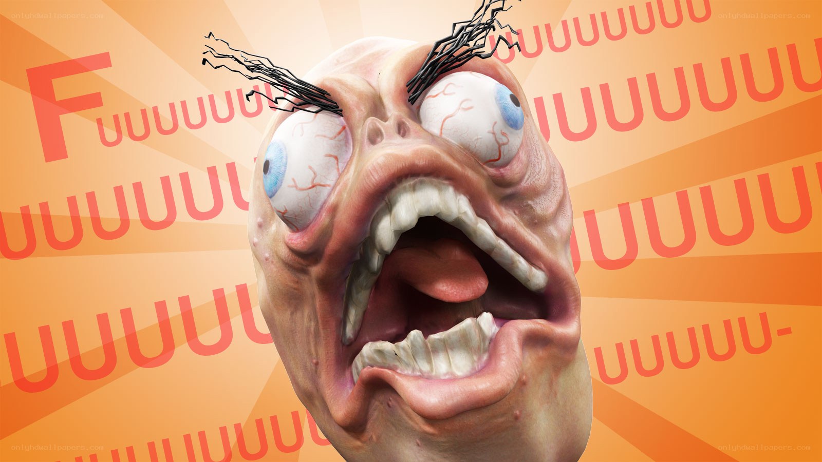 angry screaming face