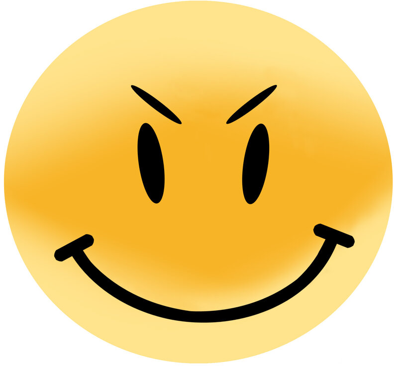 Angry Smiley Face — Yellow, Neutral