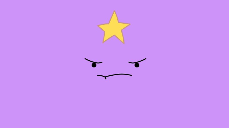 Angry Star Character — Purple