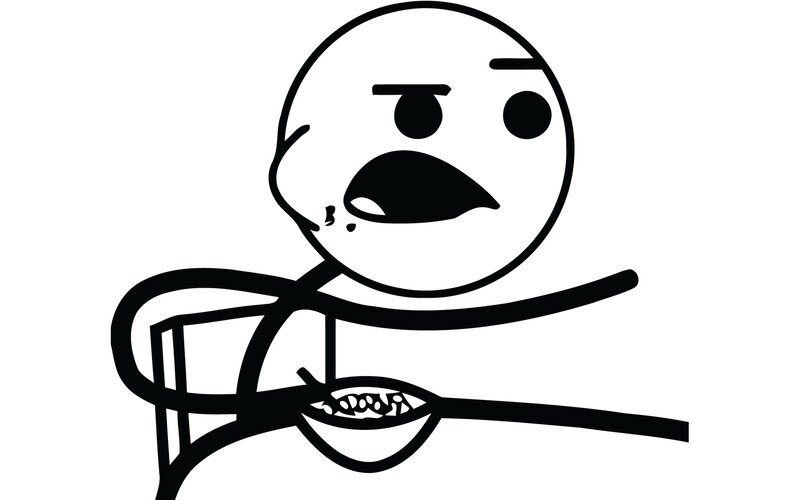 angry stick figure eating