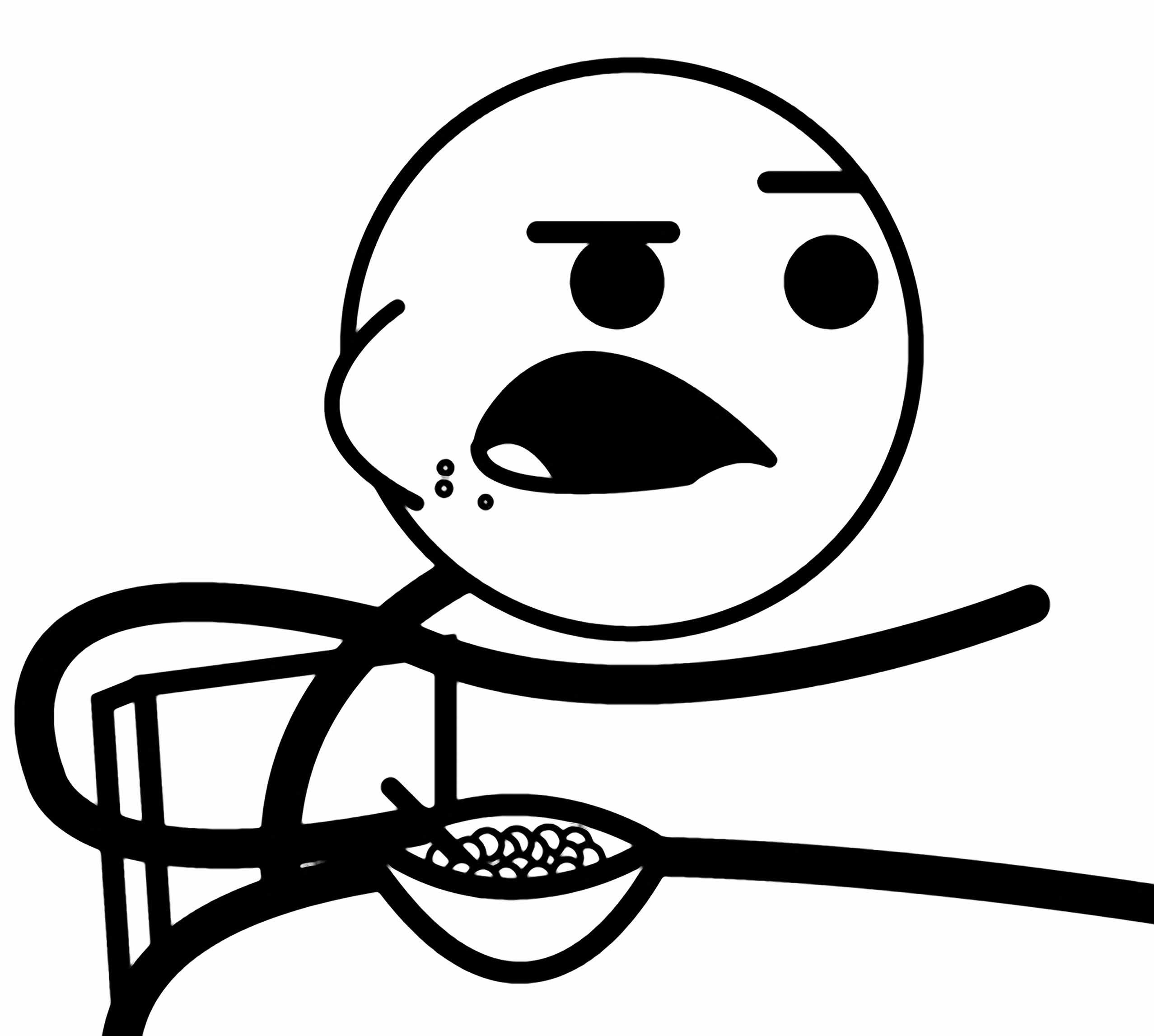 angry stick figure eating