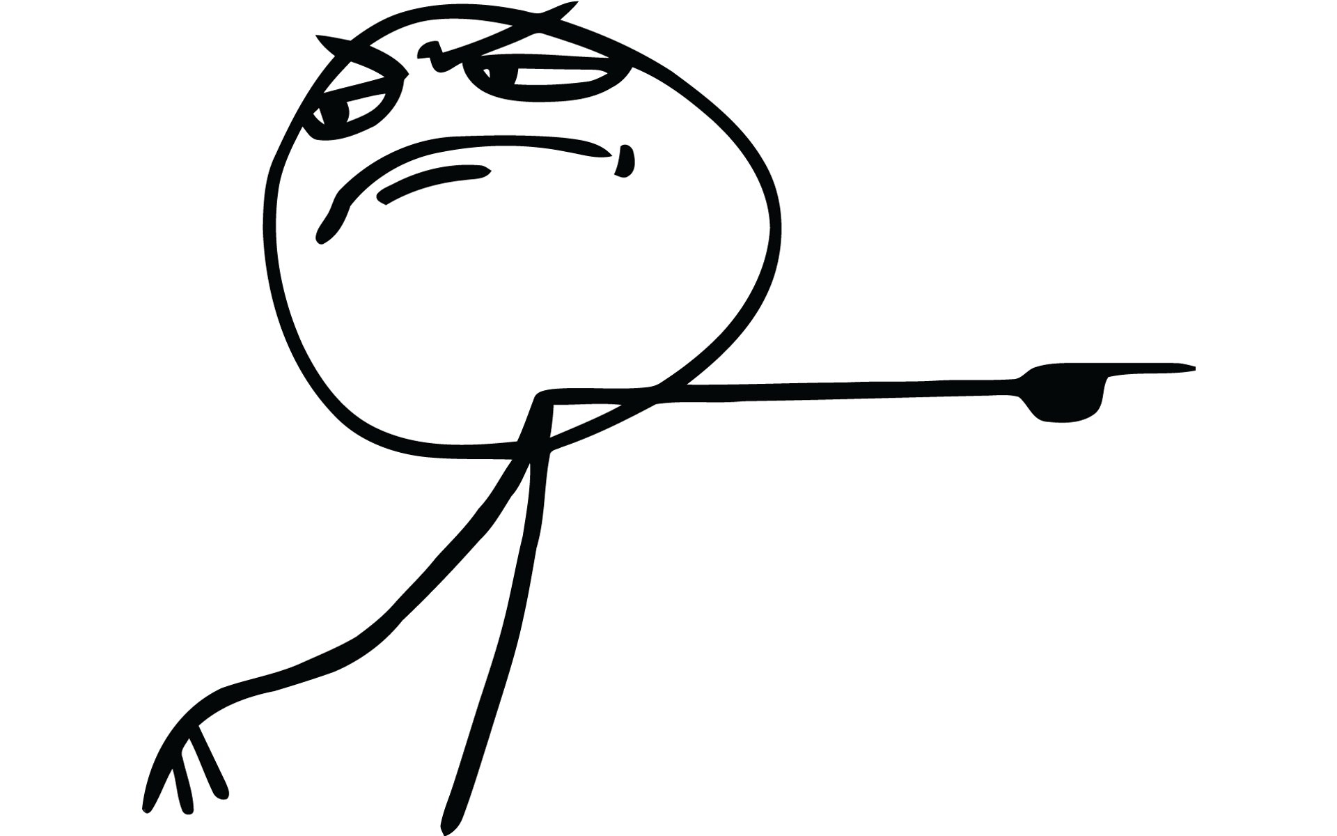 angry stick figure pointing