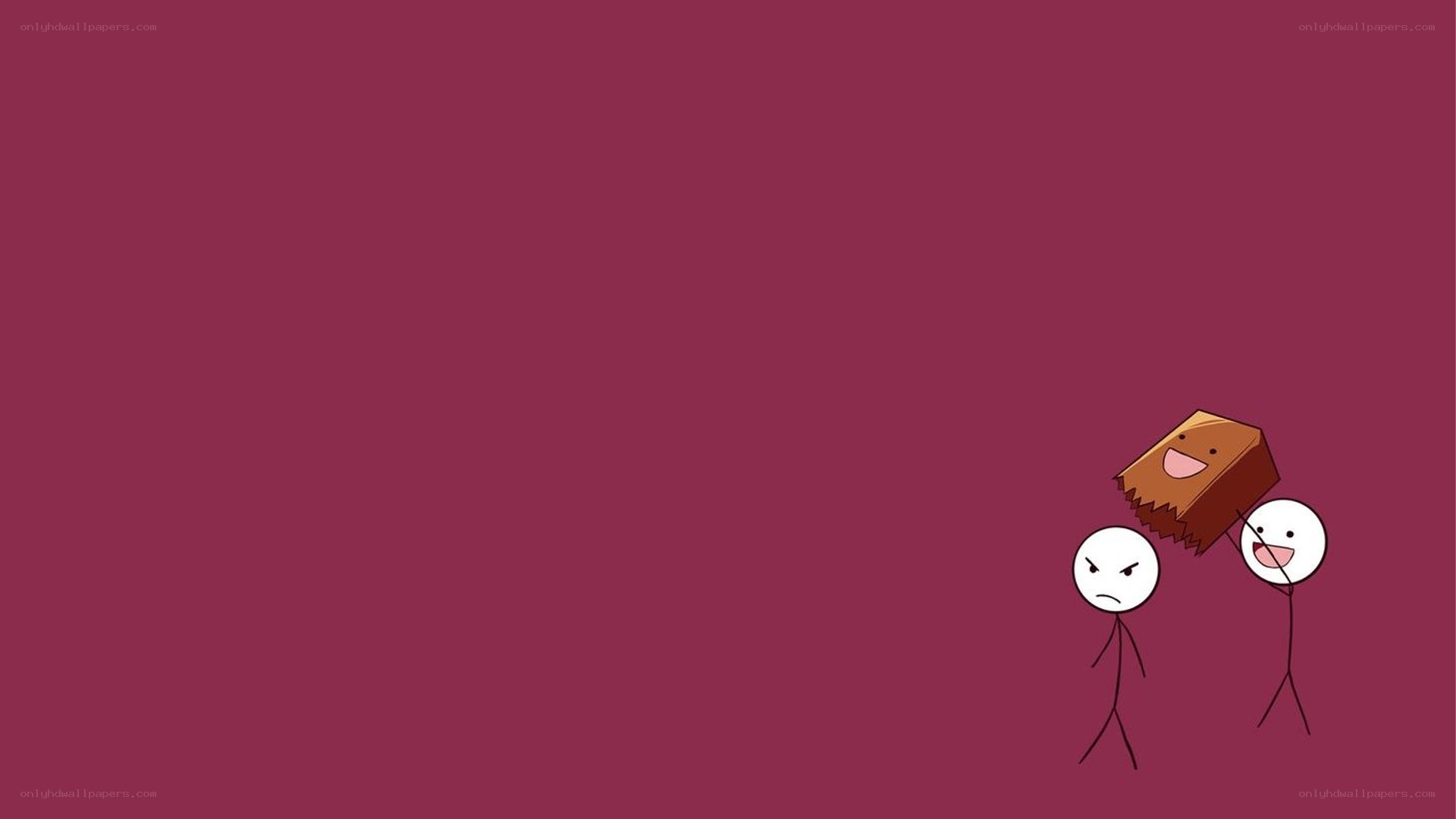 angry stick figure with cake