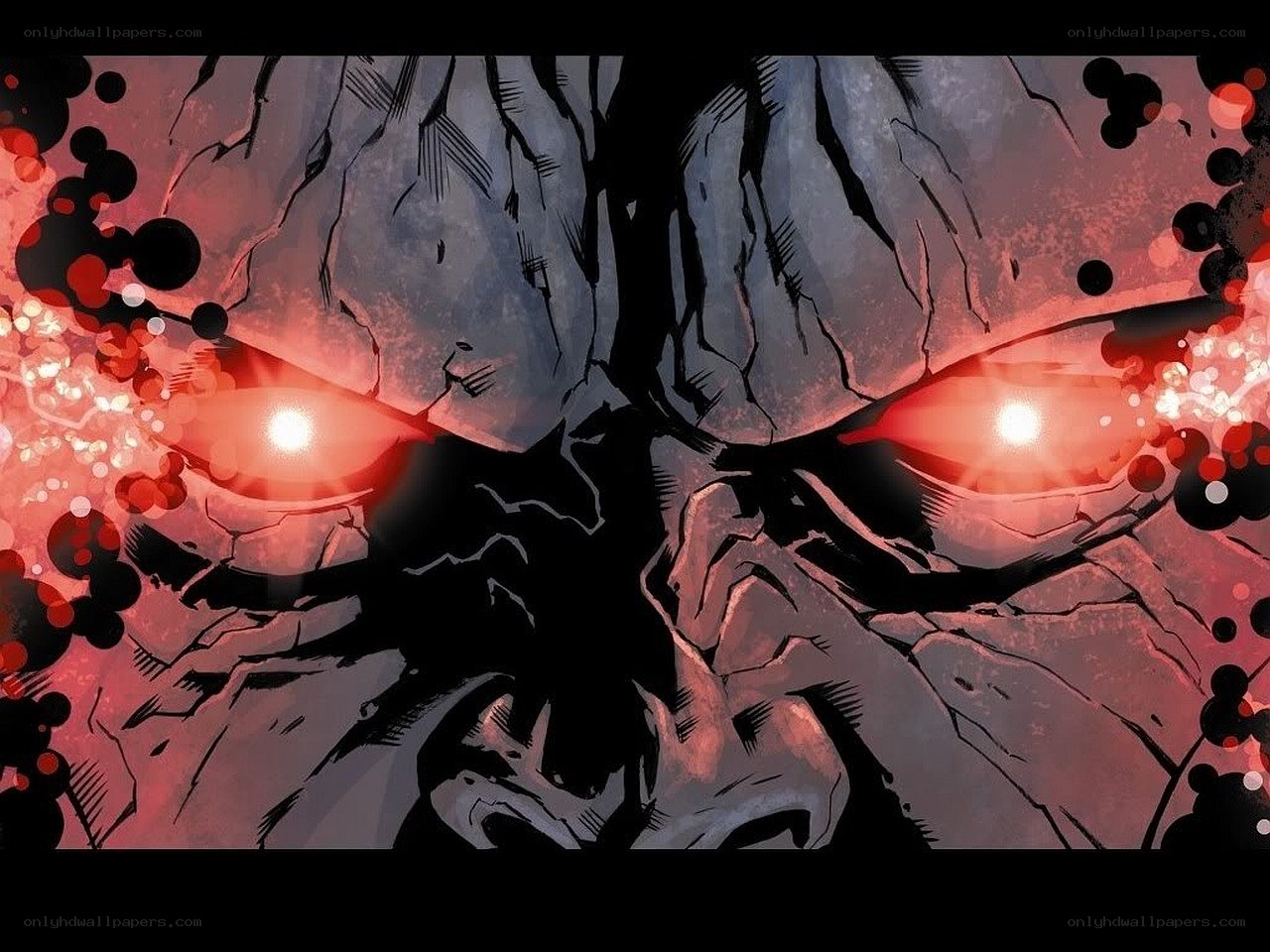 angry stone creature eyes