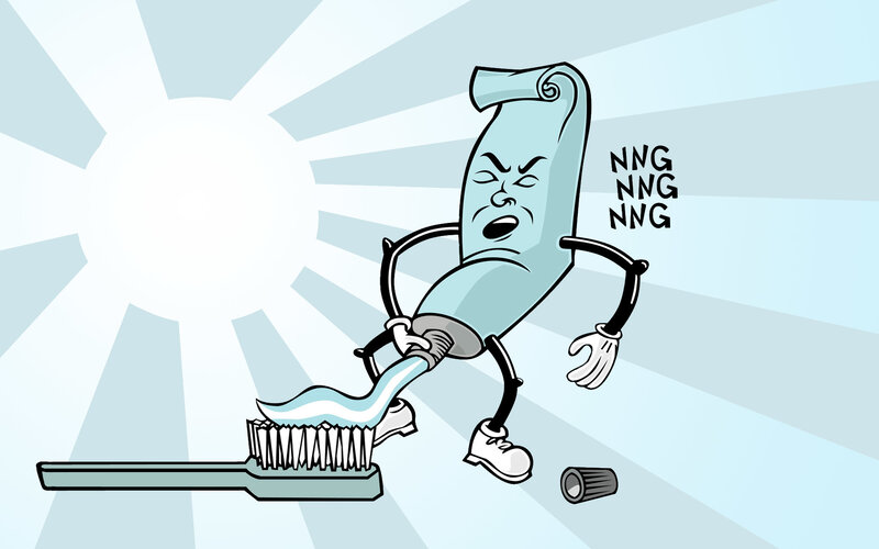 angry toothpaste tube