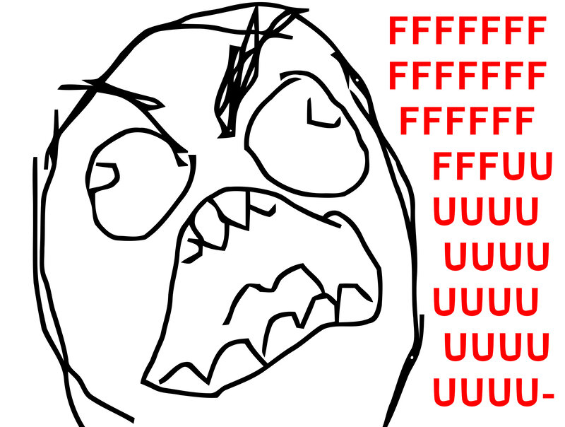 Angry Troll Face — Black