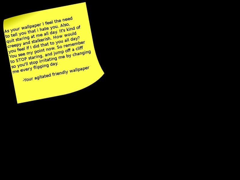 angry wallpaper note