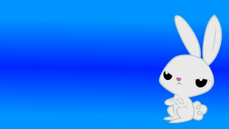 angry white bunny character