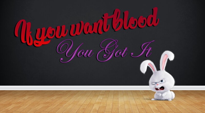 Angry White Rabbit
