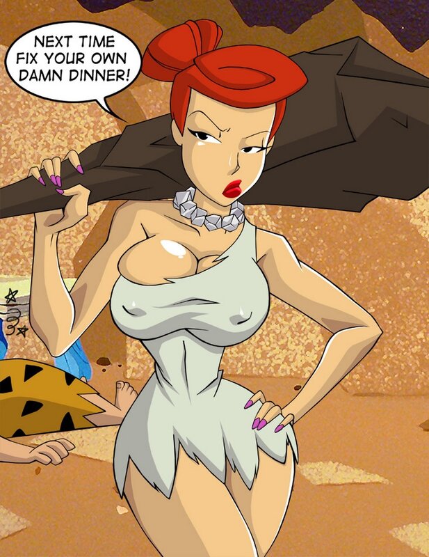angry woman with club