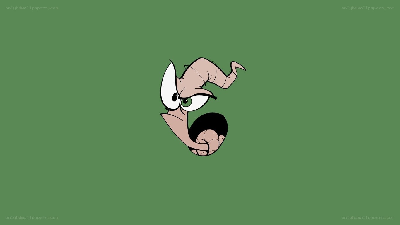 angry worm character