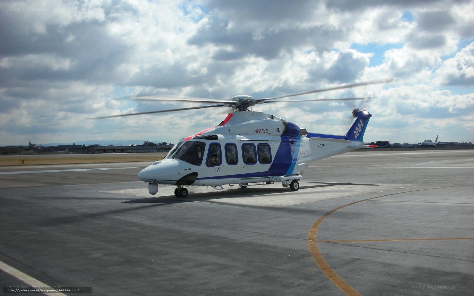 ANH helicopter on tarmac