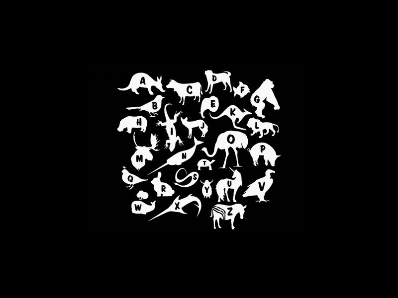 Animal alphabet illustration