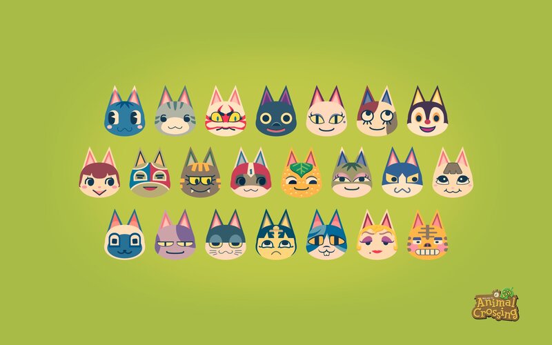 Animal Crossing Characters — Green, Playful
