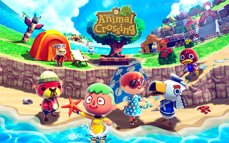 Animal Crossing Characters on Beach