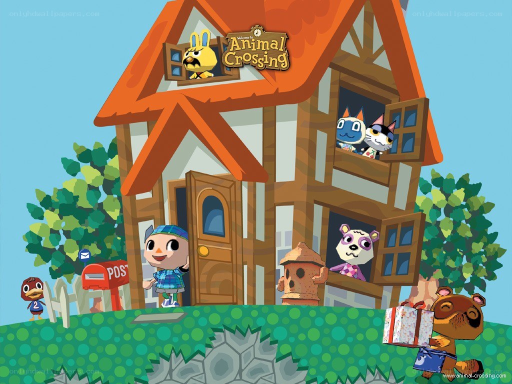 Animal Crossing village scene