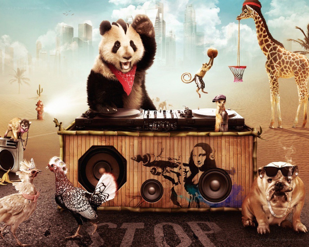 Animal DJ Party Scene
