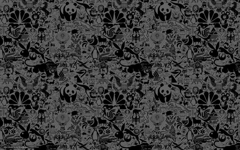 animal logo collage wallpaper