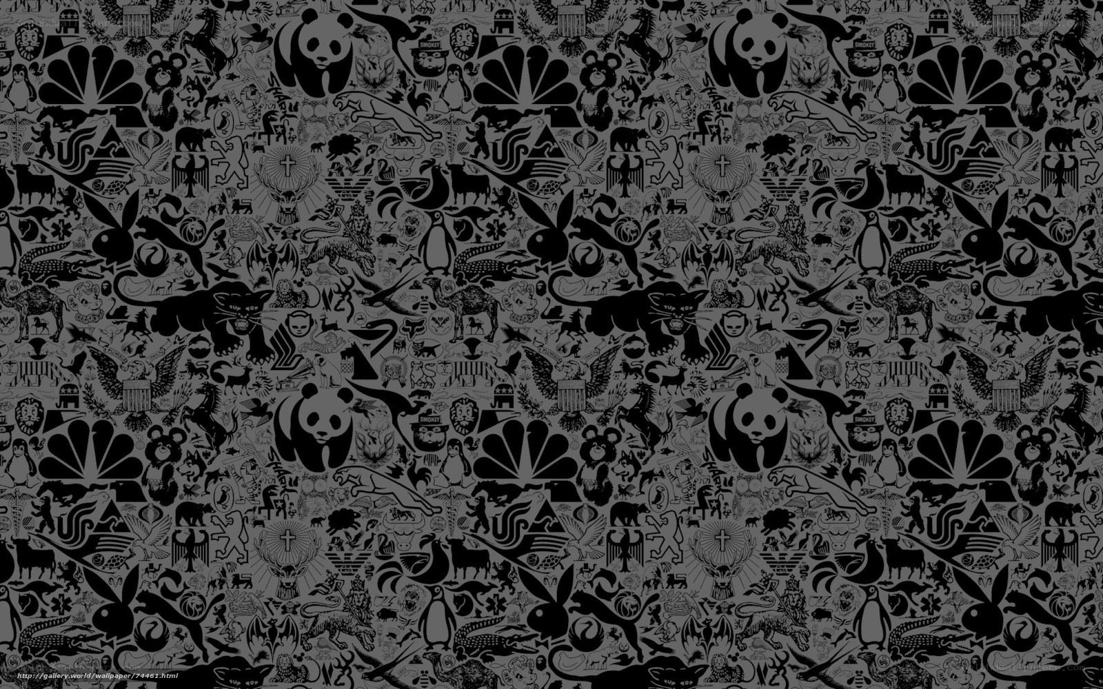 animal logo collage wallpaper