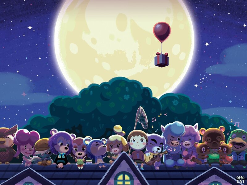 Animal Villagers on Roof