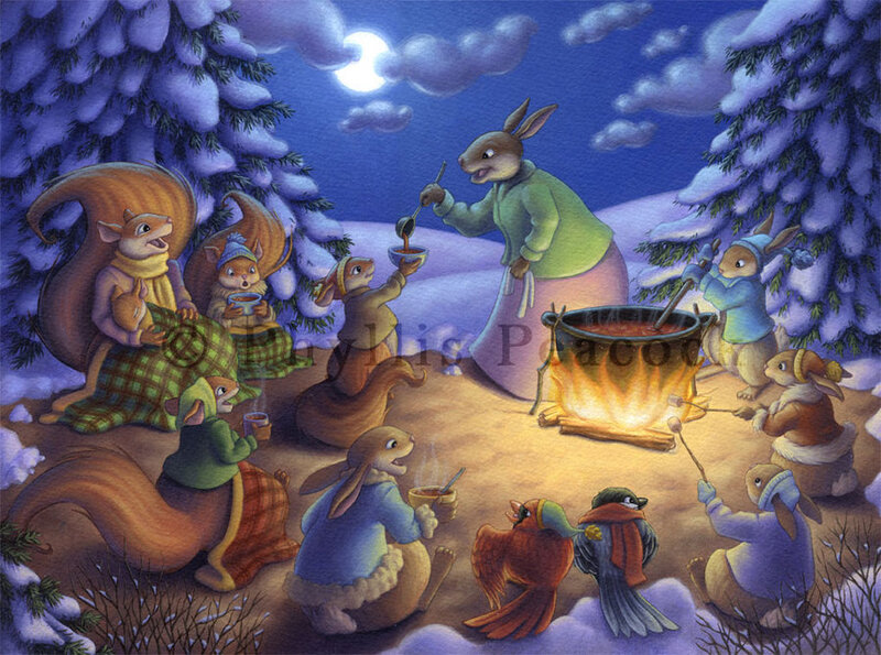 Animals Around Campfire