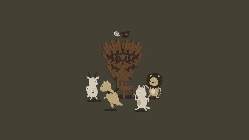 Animals Around Throne