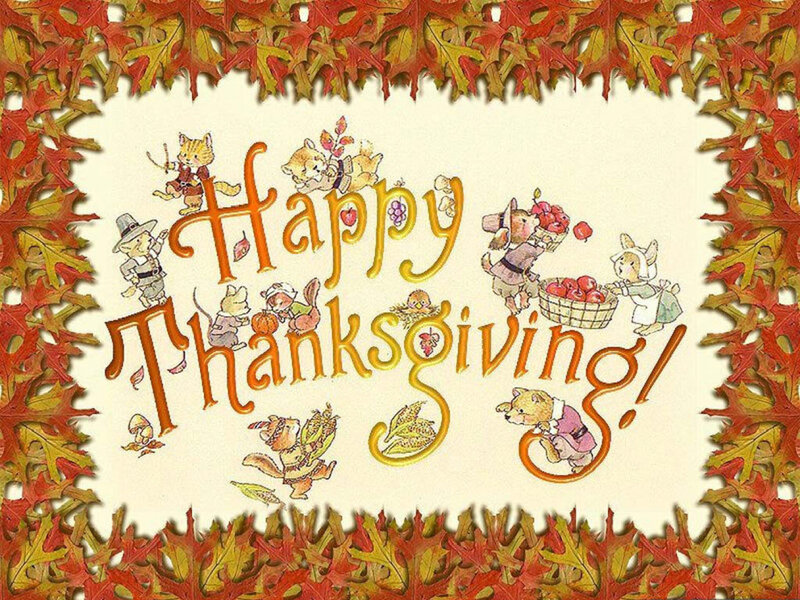 Animals Celebrating Thanksgiving
